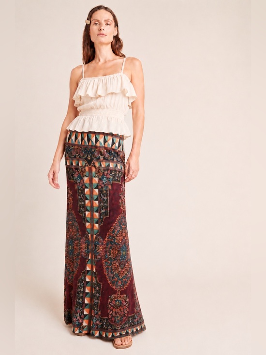 FARM Rio Dresses & Skirts - Farm Rio X Anthropologie Mixed Pattern Maxi Skirt or Dress EUC XSmall